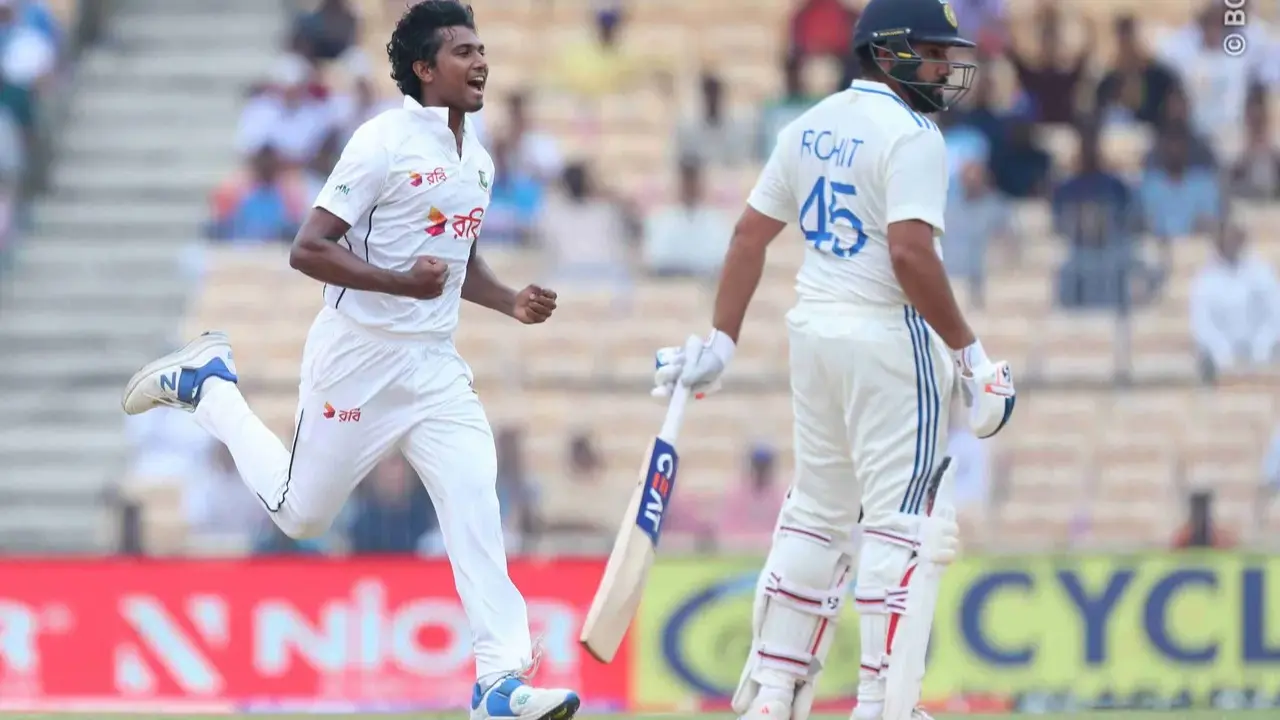 Hasan Mahmud and Rohit Sharma