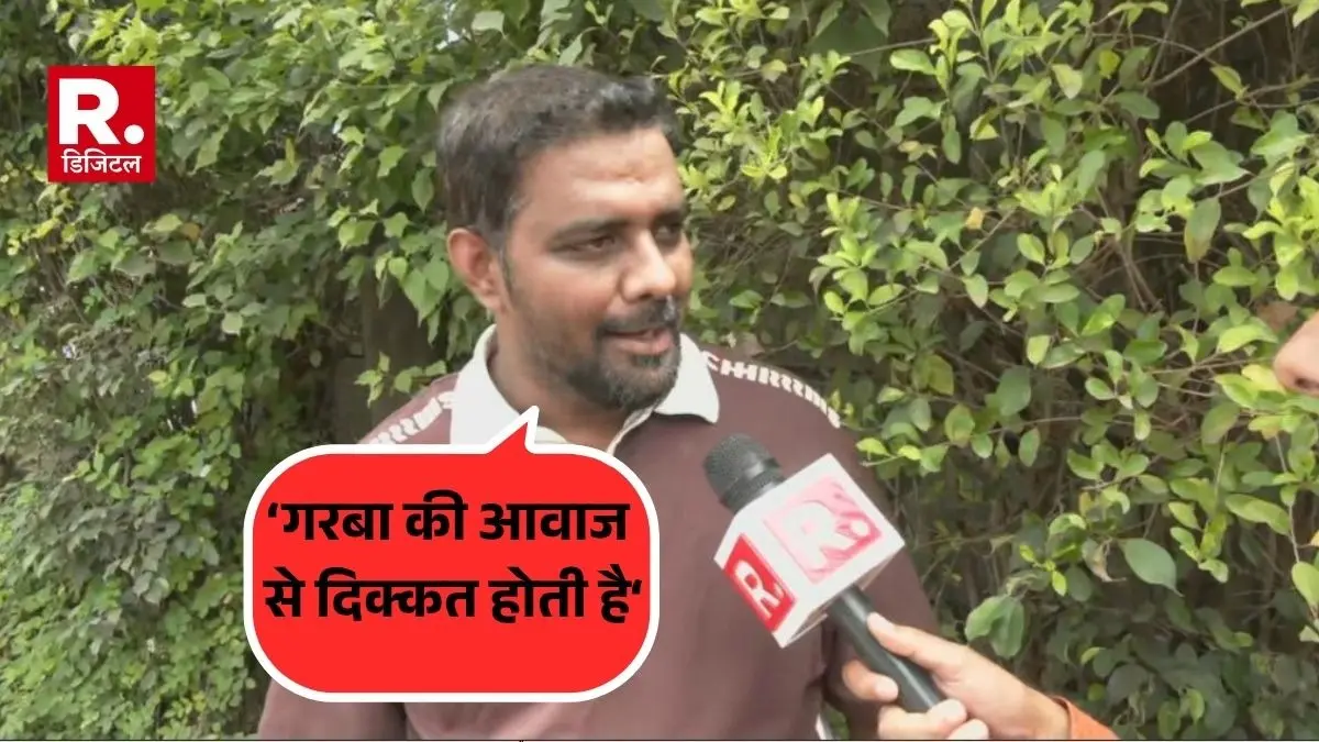 having trouble with the sound of Garba statement by Mohsin Khan accused of throwing egg at Garba