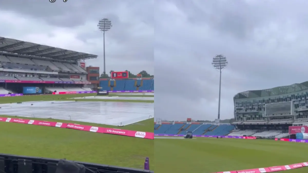Headingley stadium during rain