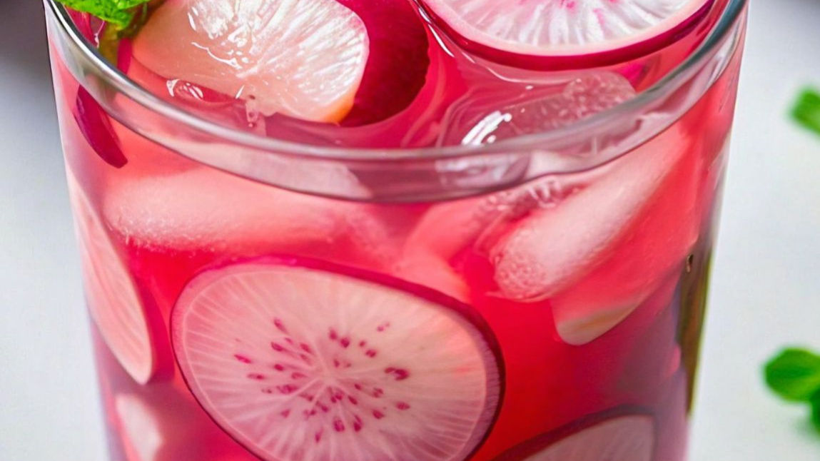 Healthy radish Fruit juice