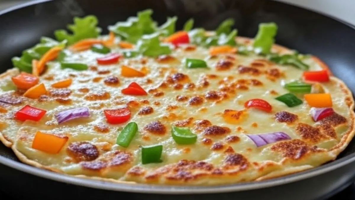 Healthy salad cheela