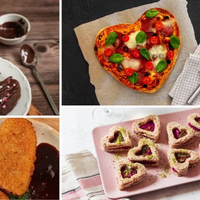 Heart shaped snacks for Valentine's Day