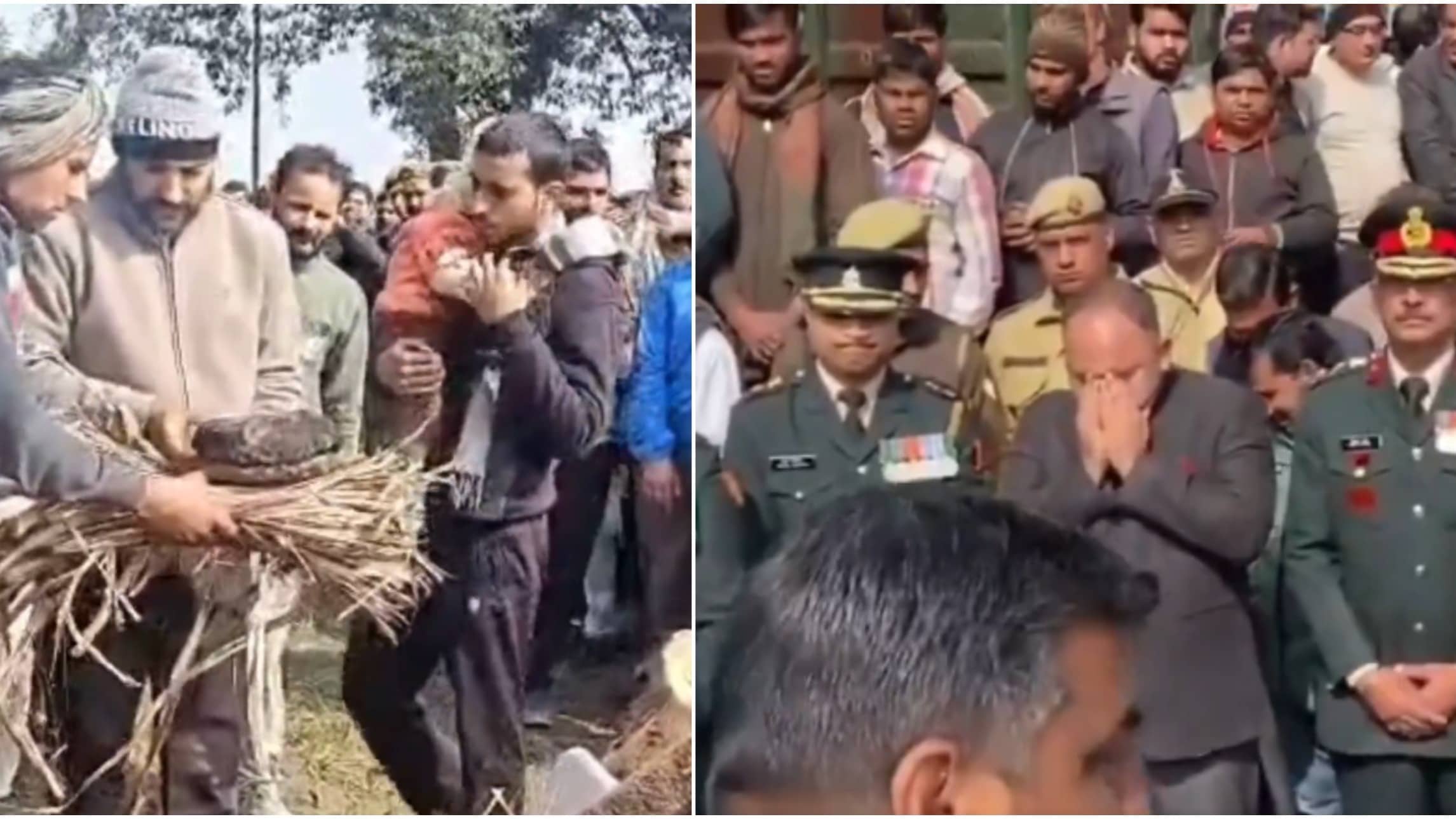 Heart-Wrenching Video From Hapur Soldier's Last Rites Shows 1-Year-Old Son Lighting Funeral Pyre