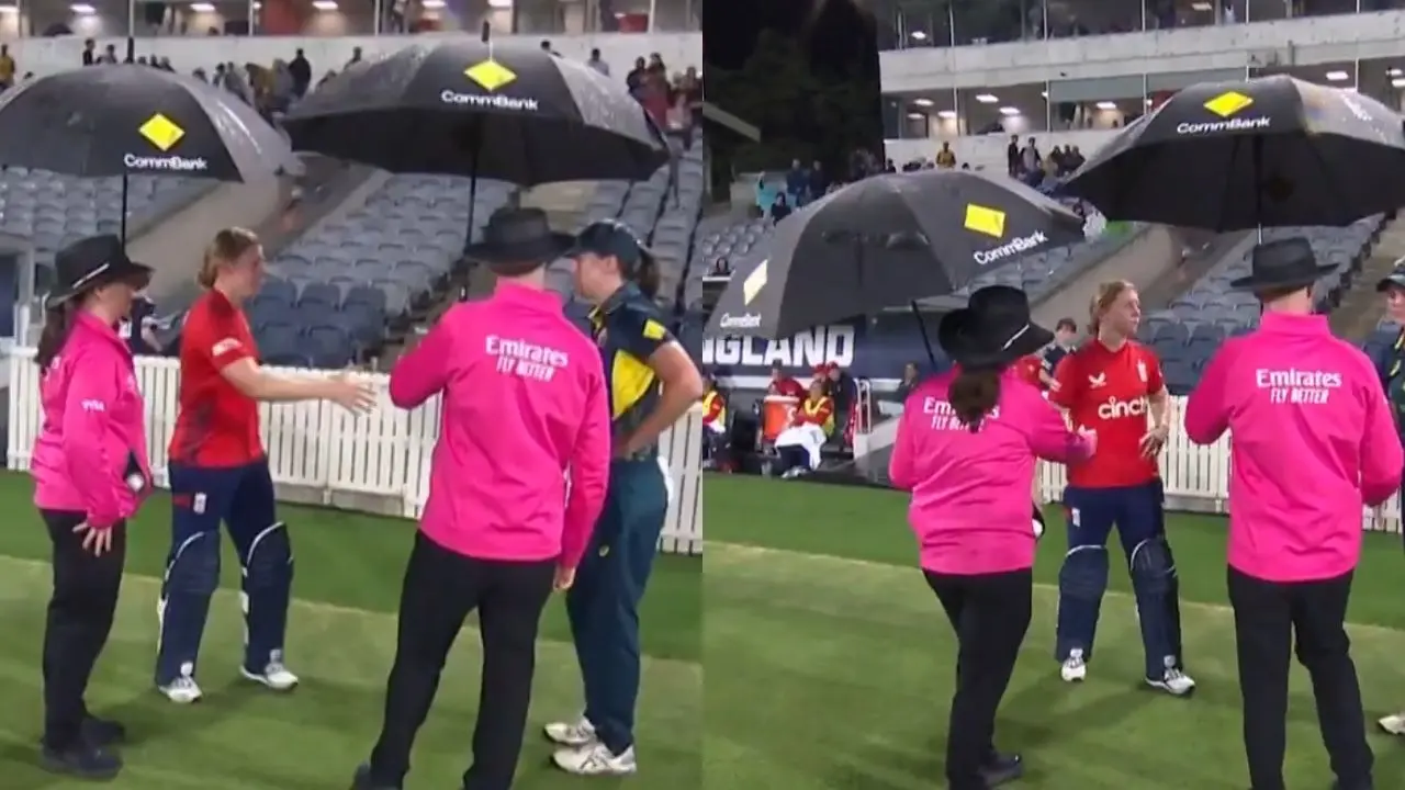Watch: 'DISGUSTED' Heather Knight Refuses To Shake Hands With Umpire After Rain Favours Australia In AUS-W vs ENG-W 2nd T20I Heather Knight refuses to shake hands with umpire