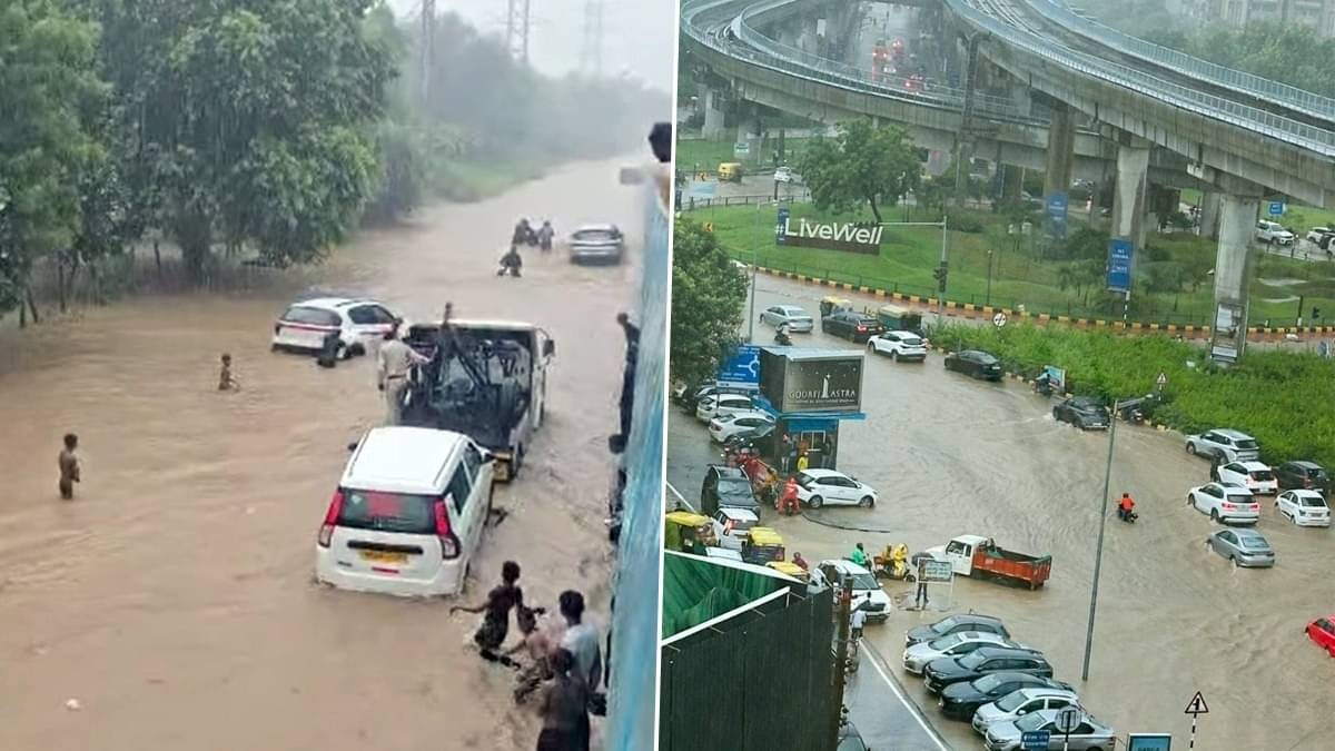 Heavy Rain Leads To Severe Waterlogging In Delhi-NCR 