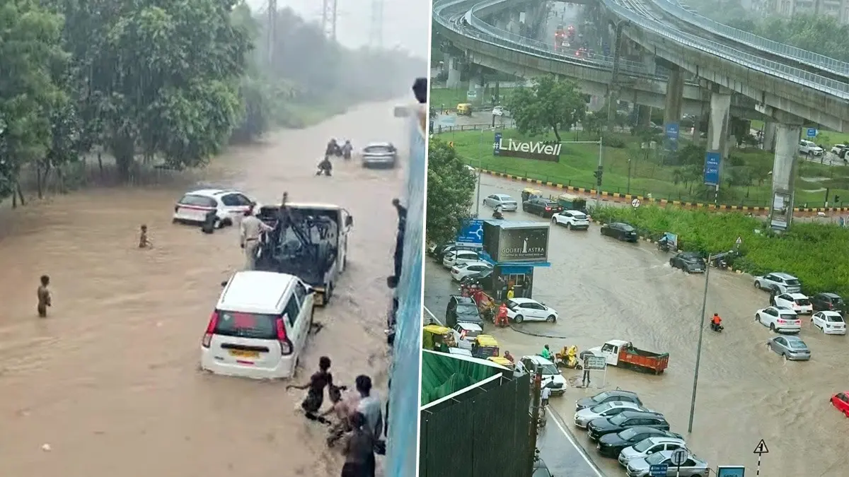 Heavy Rain Leads To Severe Waterlogging In Delhi-NCR