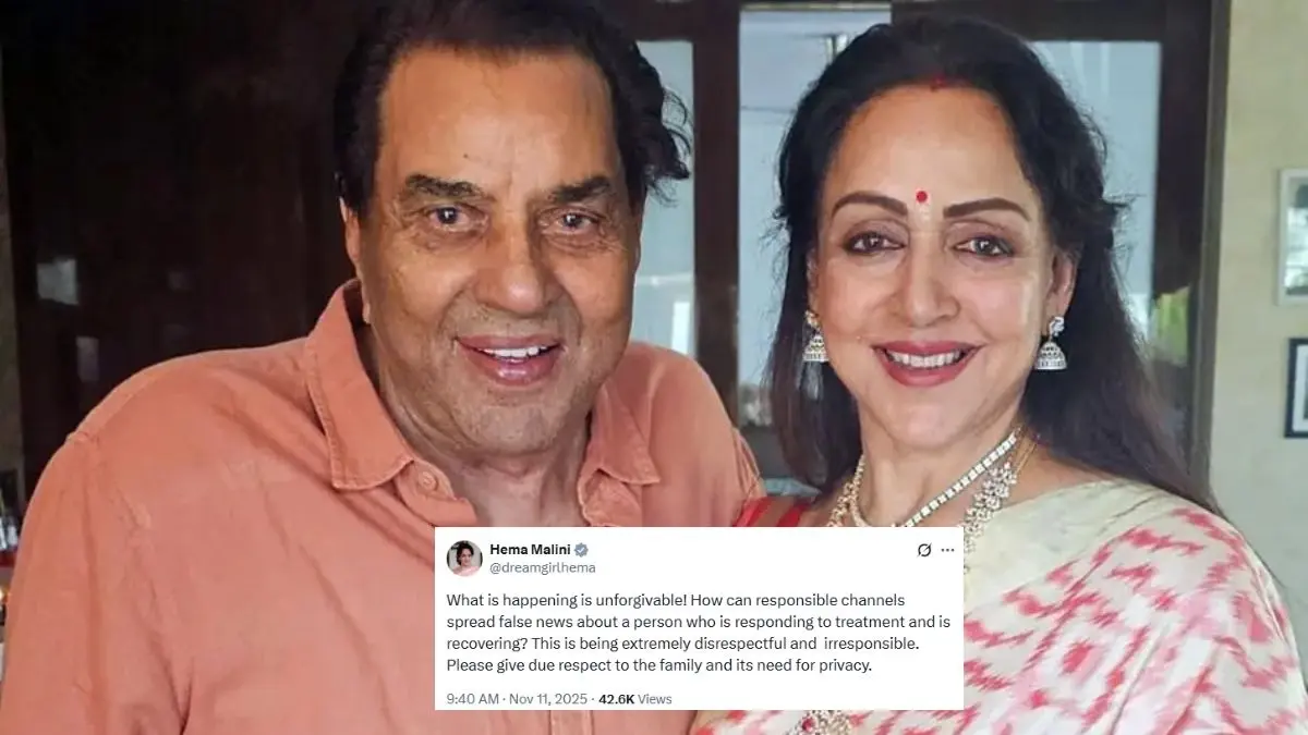 Hema Malini Lambasts Fake News About Dharmendra's Death, Confirms He Is 'Responding to Treatment and Recovering' Hema Malini slams fake news about Dharmendra's death