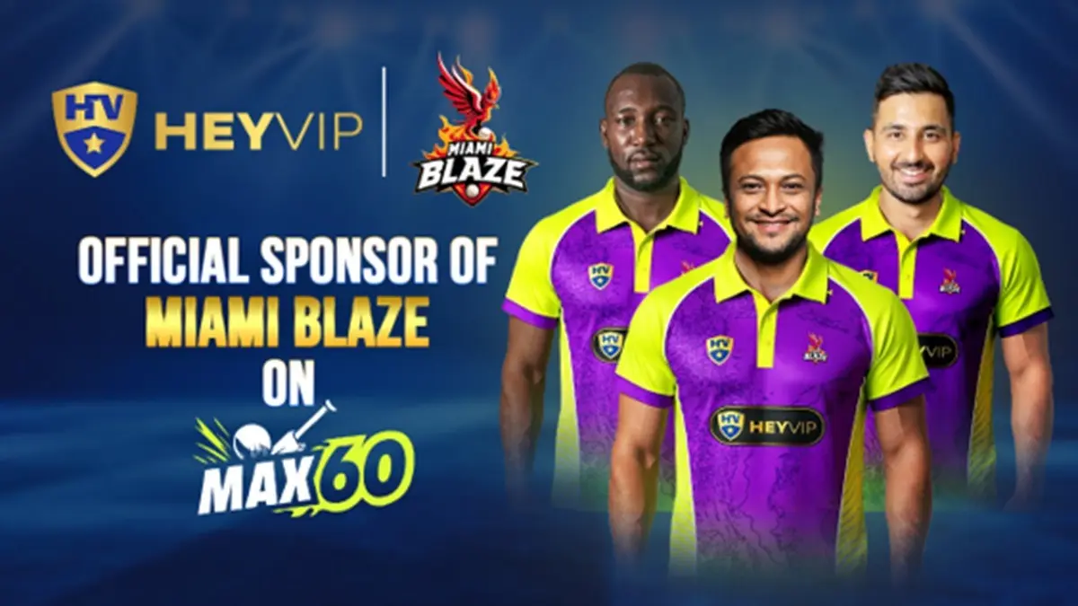 HEYVIP Strengthens Sports Presence as Miami Blaze Official Sponsor for MAX60 Caribbean 2025 HEYVIP Strengthens Sports Presence as Miami Blaze Official Sponsor for MAX60 Caribbean 2025