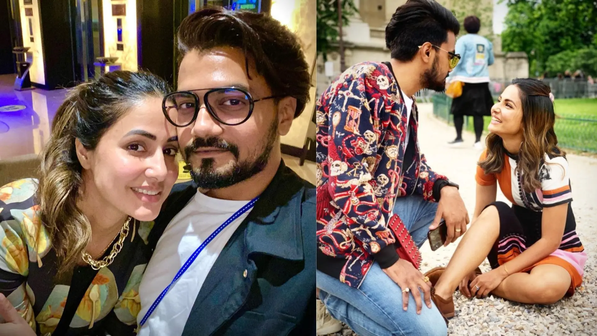 Actor Hina Khan and her boyfriend, Rocky Jaiswal, met Vikrant Massey and  Priyanka Chopra's mother, Madhu Chopra, during a weekend visit to Sri Sri  Ravi Shankar's Art of Living ashram in Bengaluru., image size:1920x1080
