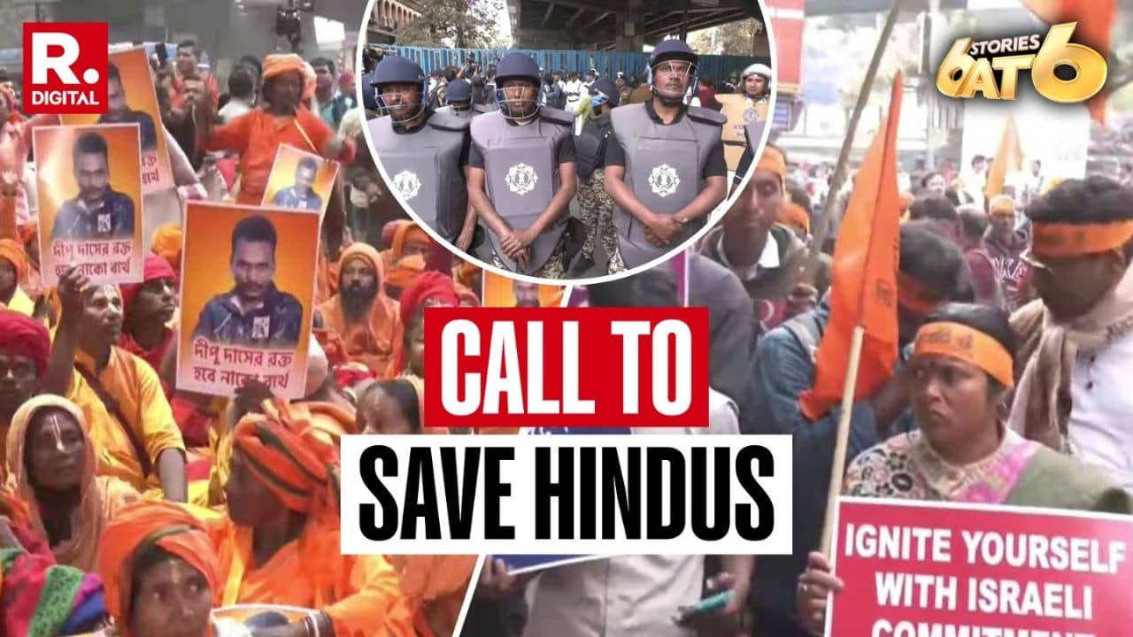 Hindu Groups Protest In Kolkata Against Atrocities In Bangladesh