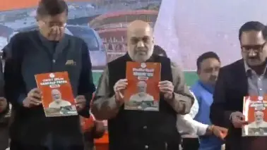 HM Amit Shah Unveils BJP 'Sankalp Patra' for Delhi Assembly Elections 2025 HM Shah Unveils BJP 'Sankalp Patra' for Delhi Assembly Elections | LIVE