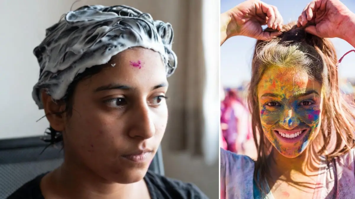 Hair Care: होली खेलने के बाद बालों में जमे जिद्दी रंगों को 10 मिनट में करें क्लीन, घरेलू टिप्स से बाल सॉफ्ट और शाइनी हो जाएंगे Holi hair color removal