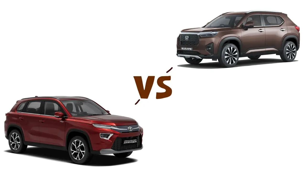 Honda Elevate vs Toyota Hyryder - Which Compact SUV to Choose Under ₹20 Lakh in India? Honda Elevate vs Toyota Hyryder