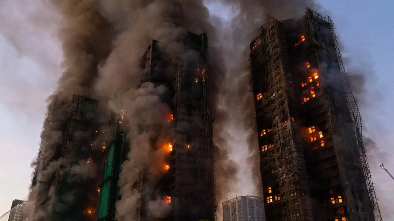 hong kong massive fire killed at least 44 more than 300 people missing three arrested