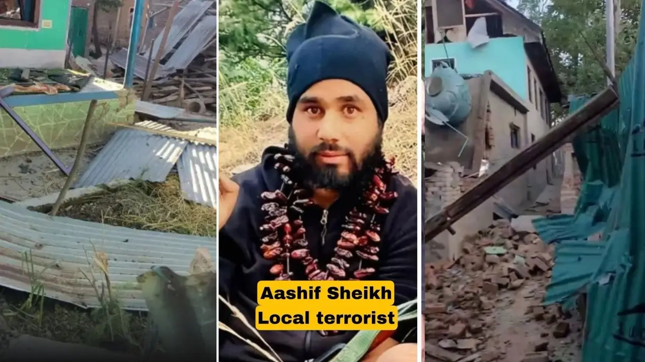 House of Lashkar terrorist Asif Sheikh, who involved terror attack in Pahalgam, demolished in Tral