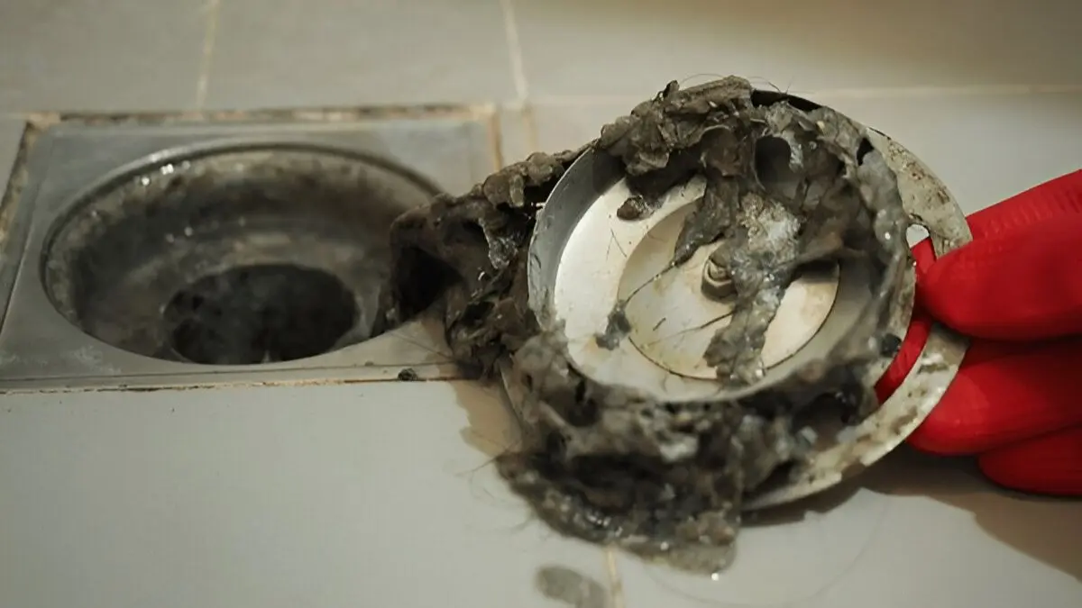 how to clean dirty bathroom drain of home using baking soda