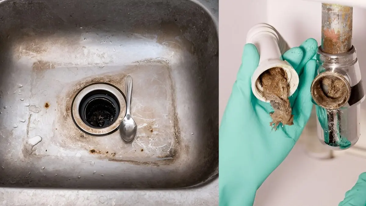how to clean smelly and dirty kitchen sink drainage pipe