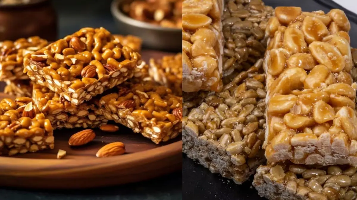 how to make gud moongfali chikki at home jaggery peanuts sweet dish healthy and tasty