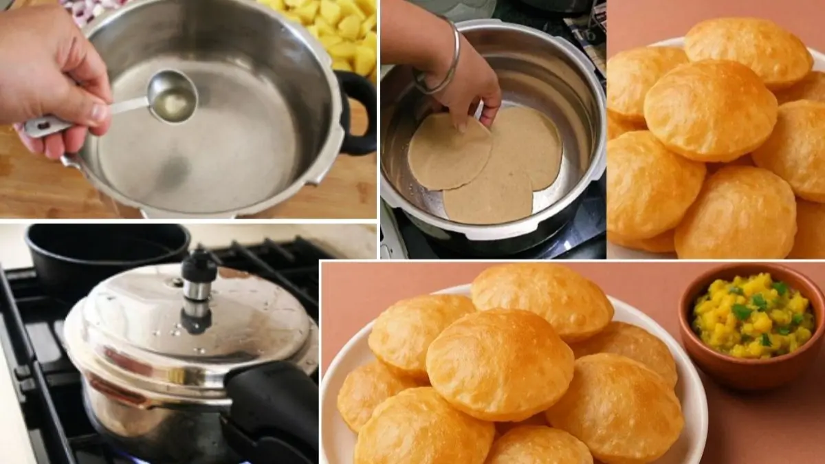 Puri in Cooker Without Oil: सेहत को नुकसान से बचाना है? तो बिना तेल कुकर में घर पर बनाएं फुली हुई पूरियां, ये है आसान रेसिपी How to Make Puri in a Cooker