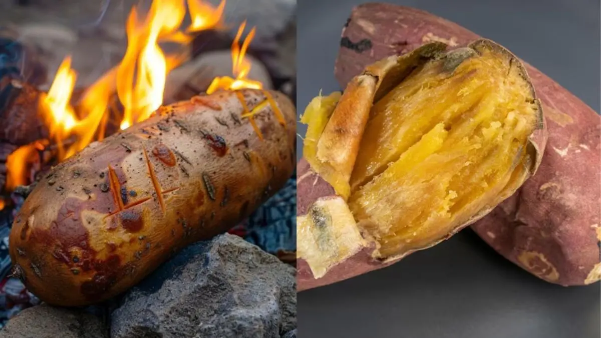 how to roast sweet potato without coal shakarkandi bhunne ka tarika