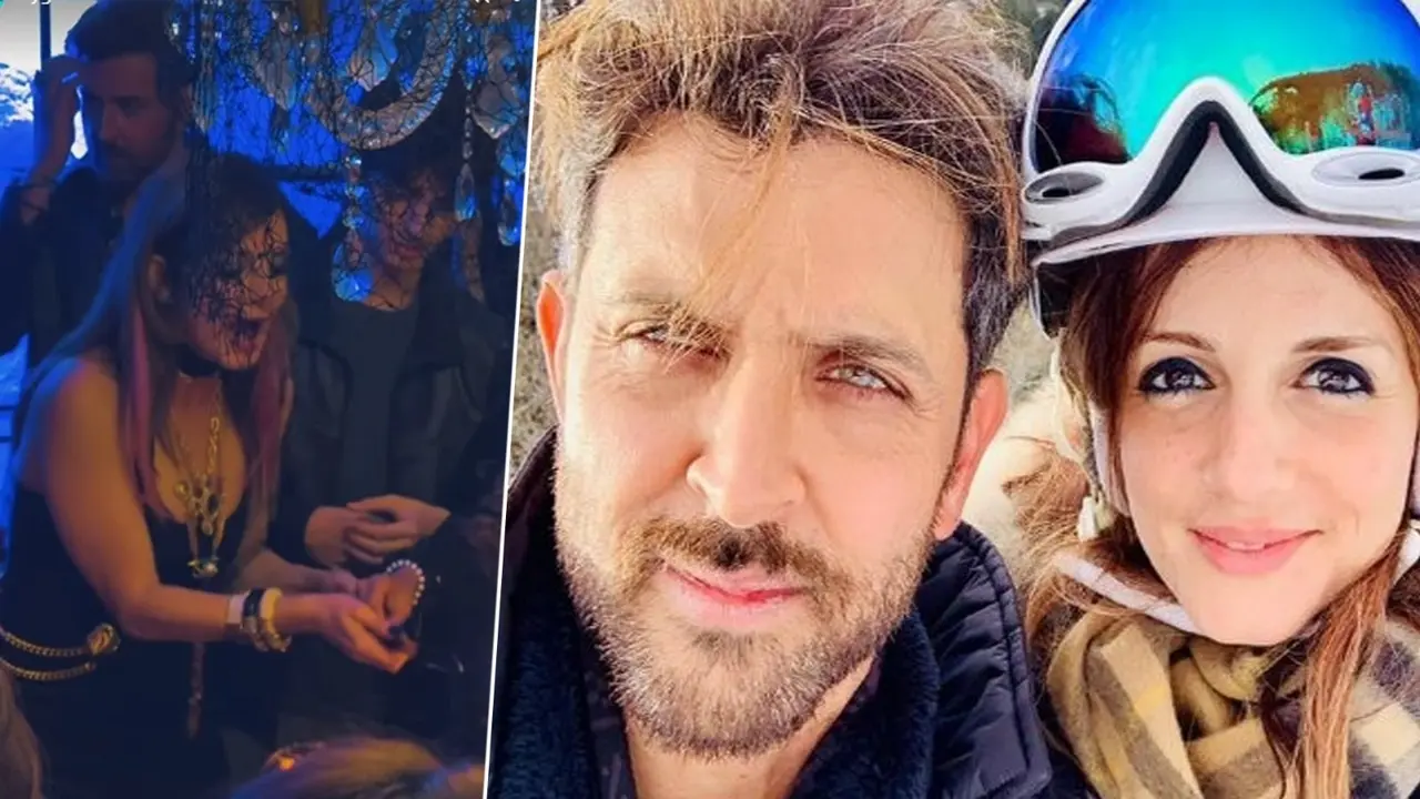 Hrithik Roshan Attends Ex-wife Sussanne Khan's Birthday Bash With Girlfriend Saba Azad | PHOTOS Hrithik Roshan at Sussanne Khan's birthday.