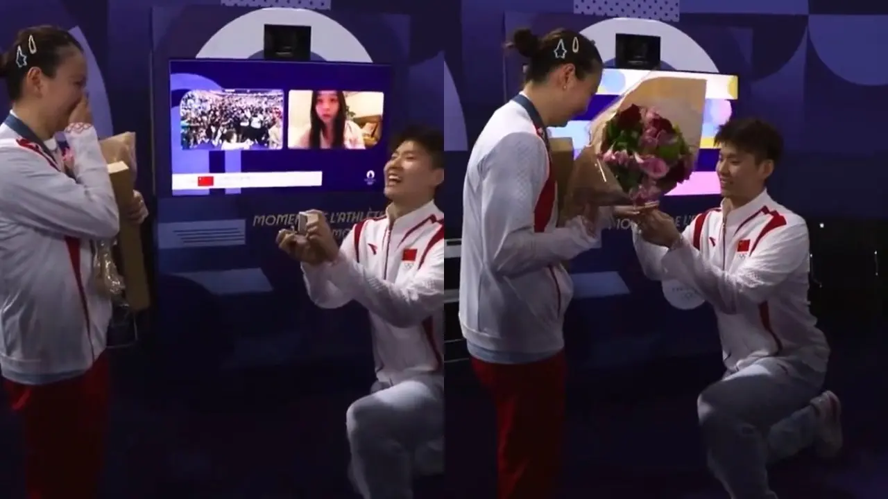 Gold and Diamonds for Huang Ya Qiong: China Olympian Says Yes to Wedding Proposal on Live TV Gold and Diamonds for Huang Ya Qiong: China Olympian Says Yes to Wedding Proposal on Live TV