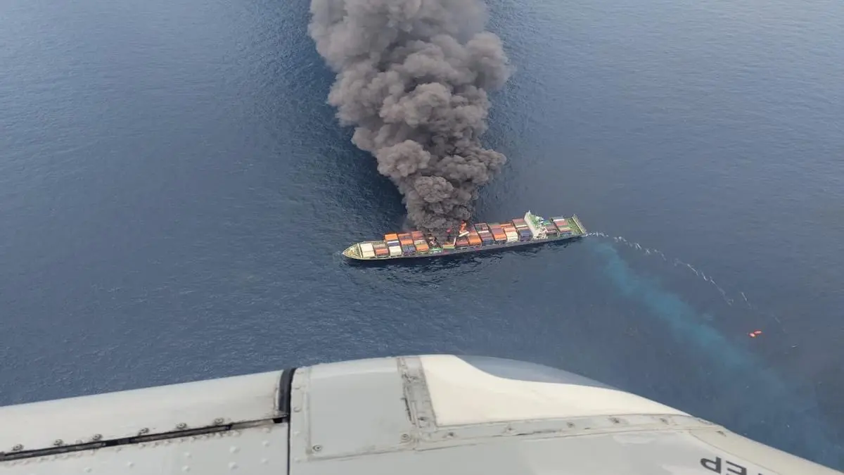 Huge Explosion Under Deck Onboard Container Ship Near Kochi, 4 Missing, Multiple Injured