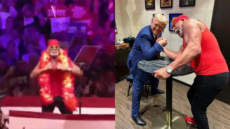 Hulk Hogan Hilariously Fails During His Shirt Rip Off While Endorsing Donald Trump At His MSG Rally Hulk Hogan, Donald Trump