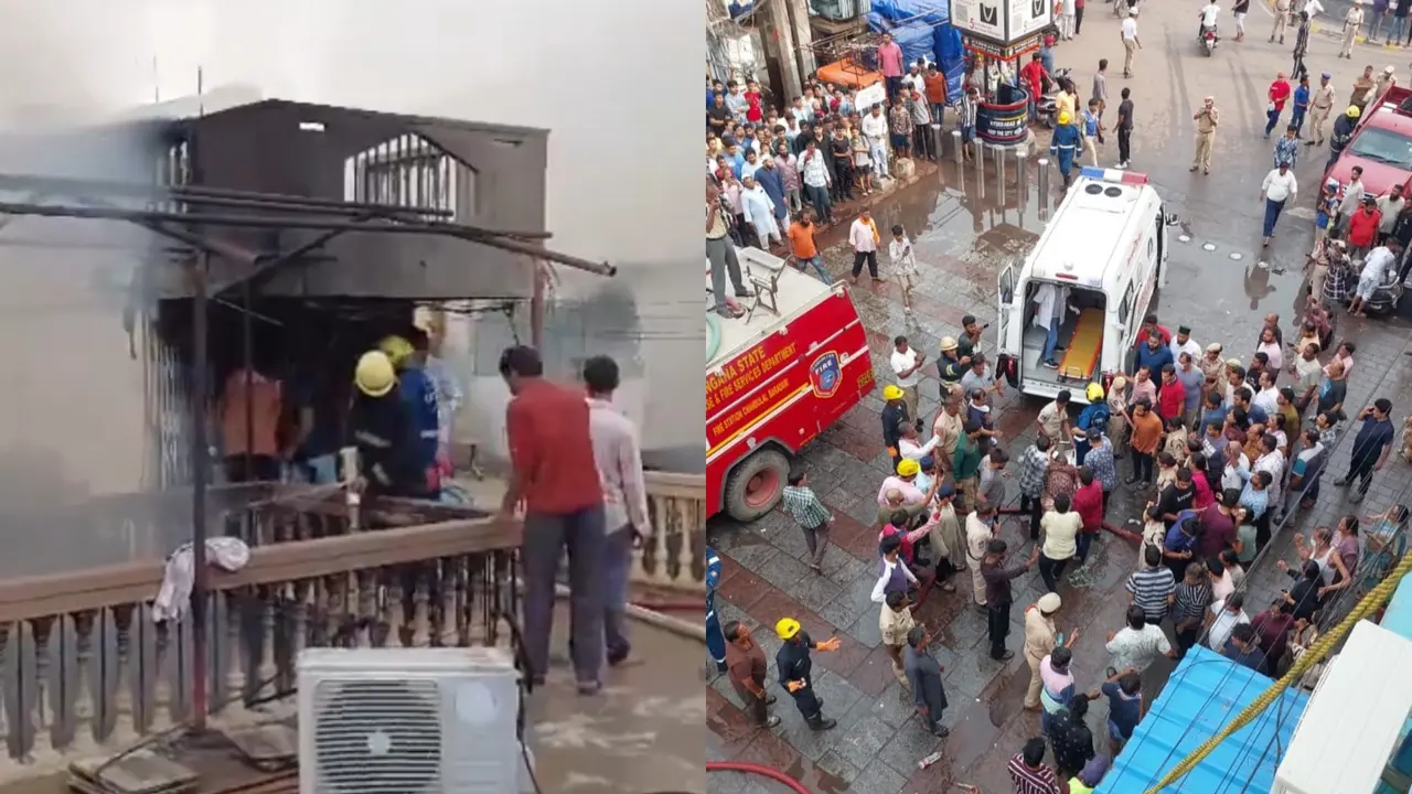 Hyderabad Building Fire in Charminar Area