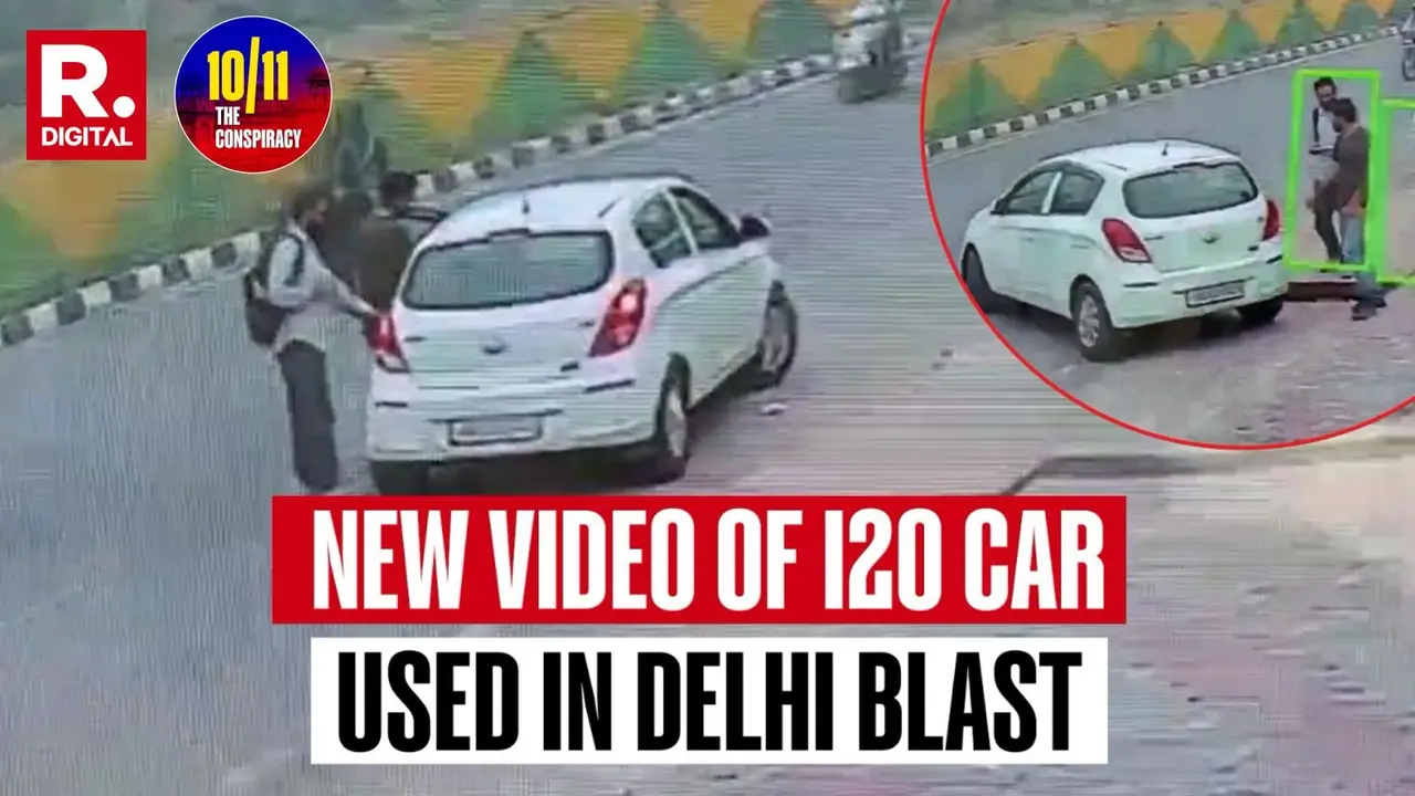 Shocking CCTV Footage Captures Moments After the Explosion Hyundai i20 car used in Delhi bomb blast