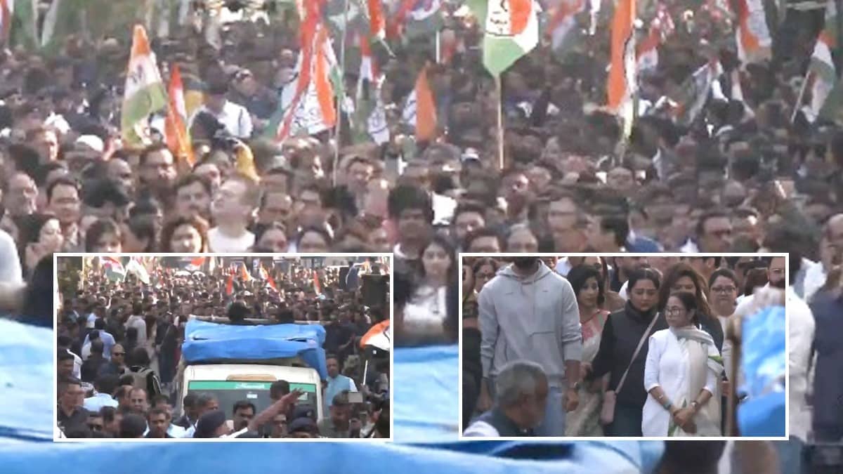 I-PAC Raid Row: Mamata Leads Rally in Kolkata, Condemns 'Unacceptable' Treatment of Protesting TMC MPs in Delhi