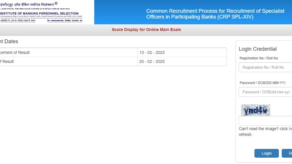 IBPS SO Mains Scorecard 202