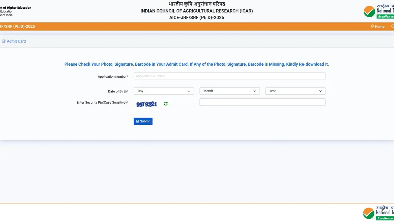 ICAR AIEEA PG, AICE Admit Cards 2025 Out at exams.nta.ac.in, Direct Link to Download ICAR AIEEA PG, AICE Admit Cards 2025 Out
