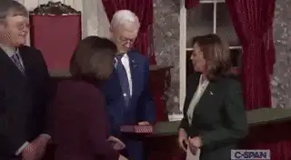 'I Won't Bite': Senator's Husband Snubs Kamala Harris at Swearing-In | Watch Shake Hands With Kamala Harris
