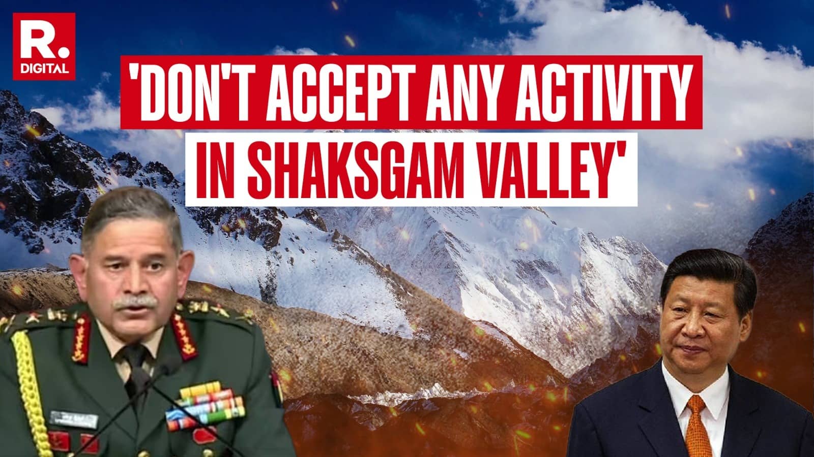 'Illegal': Army Chief General Dwivedi's Big Statement On Chinese Activity In Shaksgam Valley