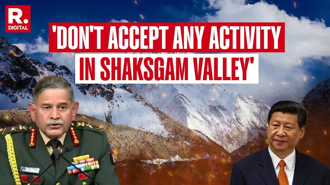 'Illegal': Army Chief General Dwivedi's Big Statement On Chinese Activity In Shaksgam Valley