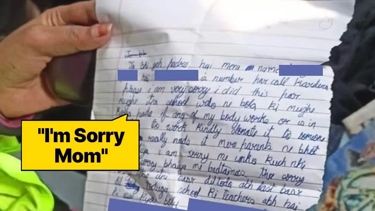 ‘I’m Sorry Mom’: Delhi School Class X Student’s Last Note Leaves A Nation Numb