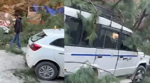 Massive Landslide in Himachal Pradesh's Manikaran