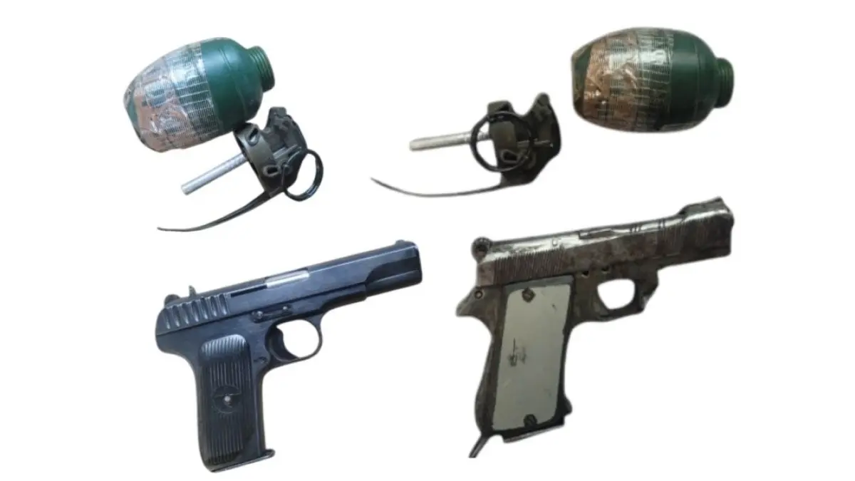 Image of Recovered Arms and Ammunition From 3 BKI Terrorists Nabbed By Punjab Police