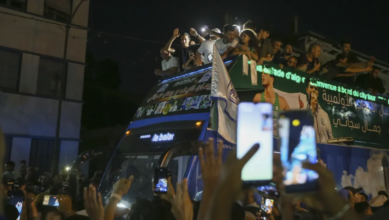 Paris Olympics Gold medal boxer Imane Khelif hailed upon return to Algeria Imane Khelif