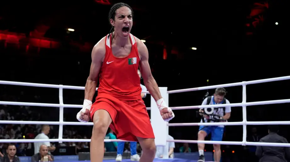 Imane Khelif Files Cyberbullying Lawsuit Naming Elon Musk and JK Rowling After Gender Dispute Imane Khelif celebrates clinching Paris Olympics medal