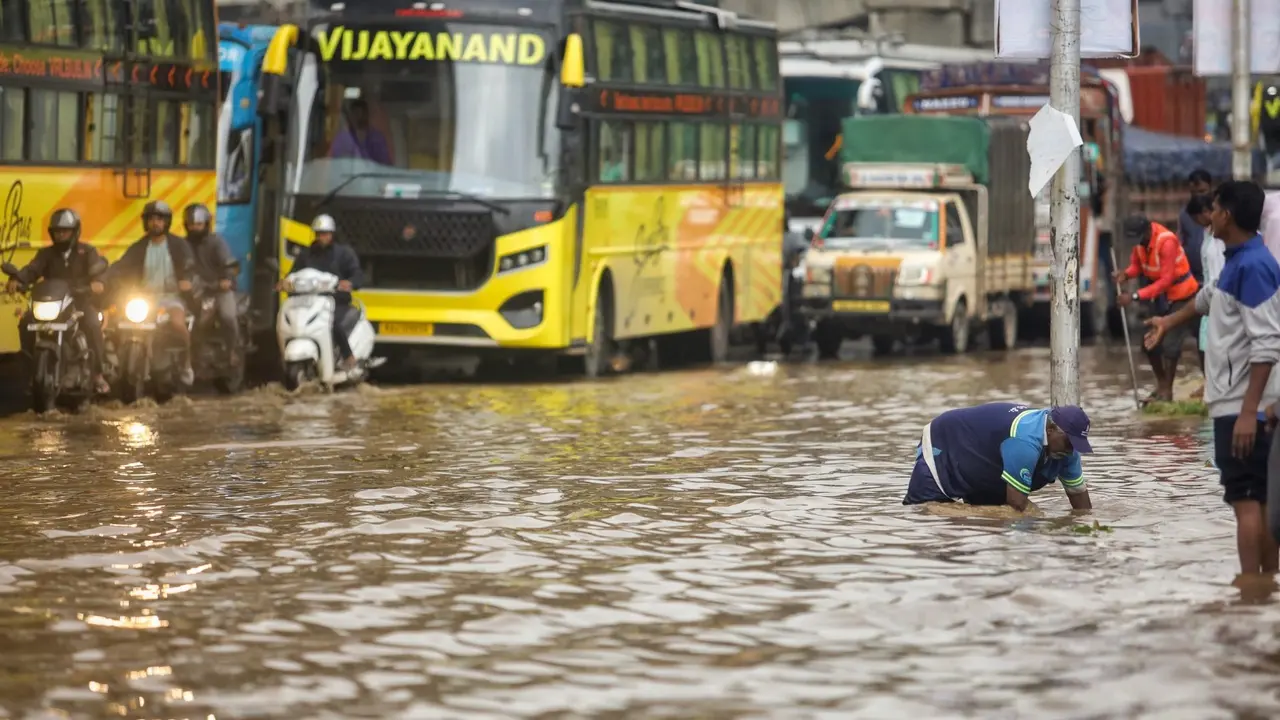 IMD has forecast more rainfall for Bengaluru on October 22, Severe overnight rain has caused widespread flooding, affecting homes and major roads.