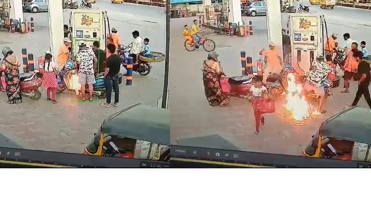 'Do it if You Have Guts!': Drunk Man Ignites Fire at Hyderabad Petrol Pump After Dare In a dangerous incident at a petrol pump in Hyderabad's Nacharam area, a man from Bihar ignited a lighter during fuel dispensing.