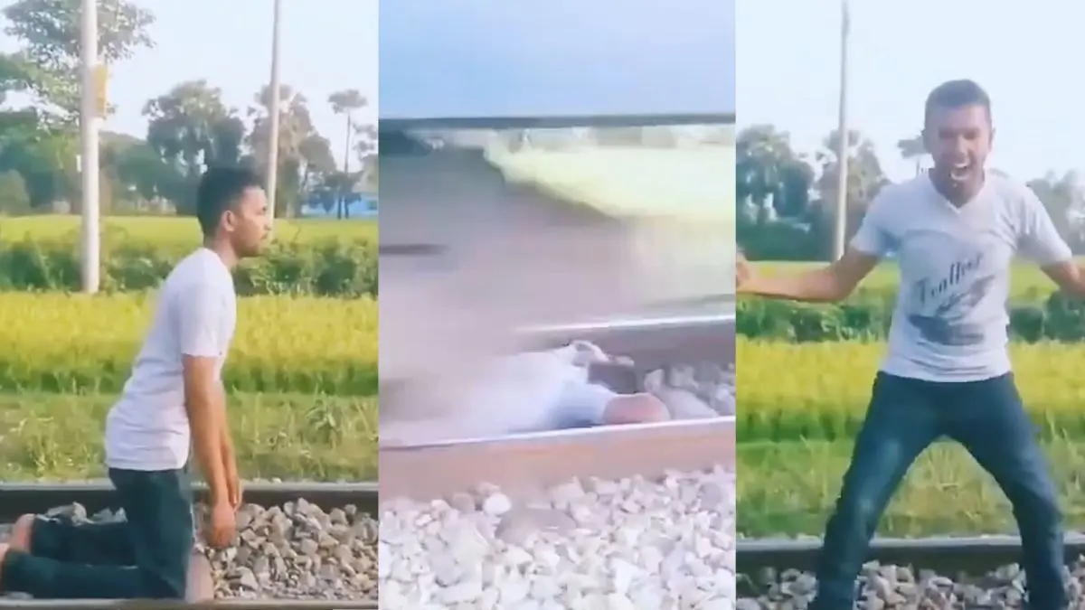 'Stupidity Pro Max': Viral Video of Man Making Reels on Railway Tracks Sparks Outrage In a viral video, a young man were seen pulling dangerous stunt