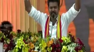 In First Political Rally, Actor Vijay Takes 'Anti-People' Jibe at DMK, Bats for Secularism In First Political Rally, Actor Vijay Takes 'Anti-People' Jibe at DMK, Bats for Secularism