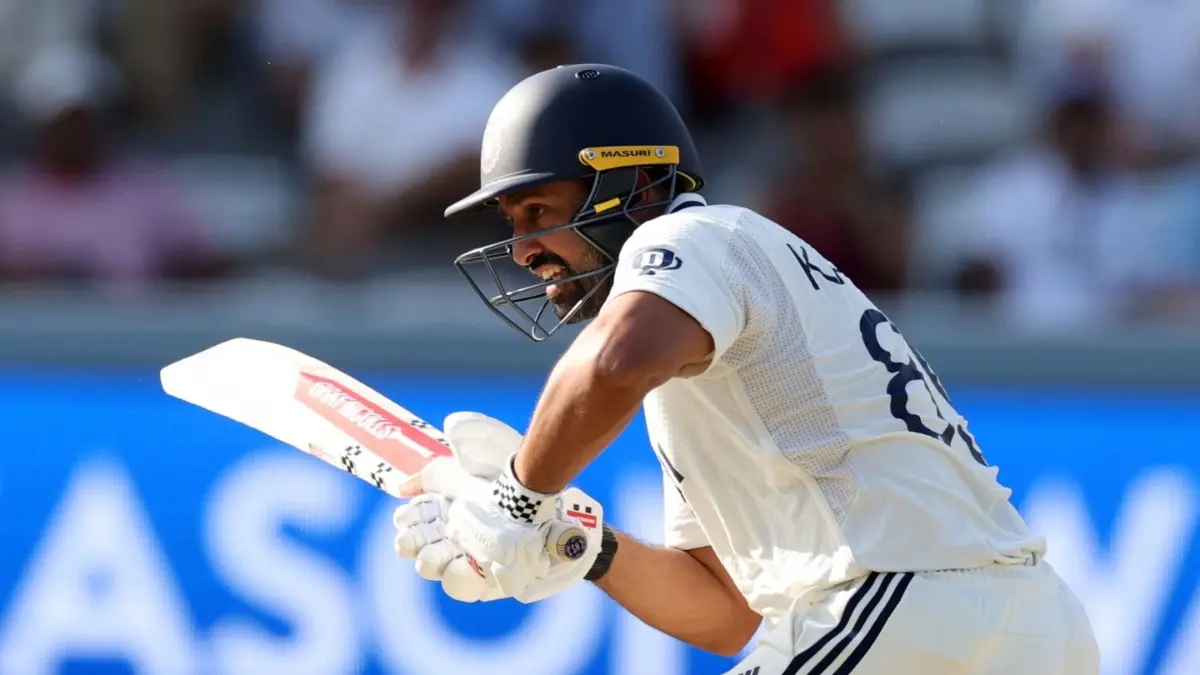 India batter Karun Nair in action during the Lord's Test against England