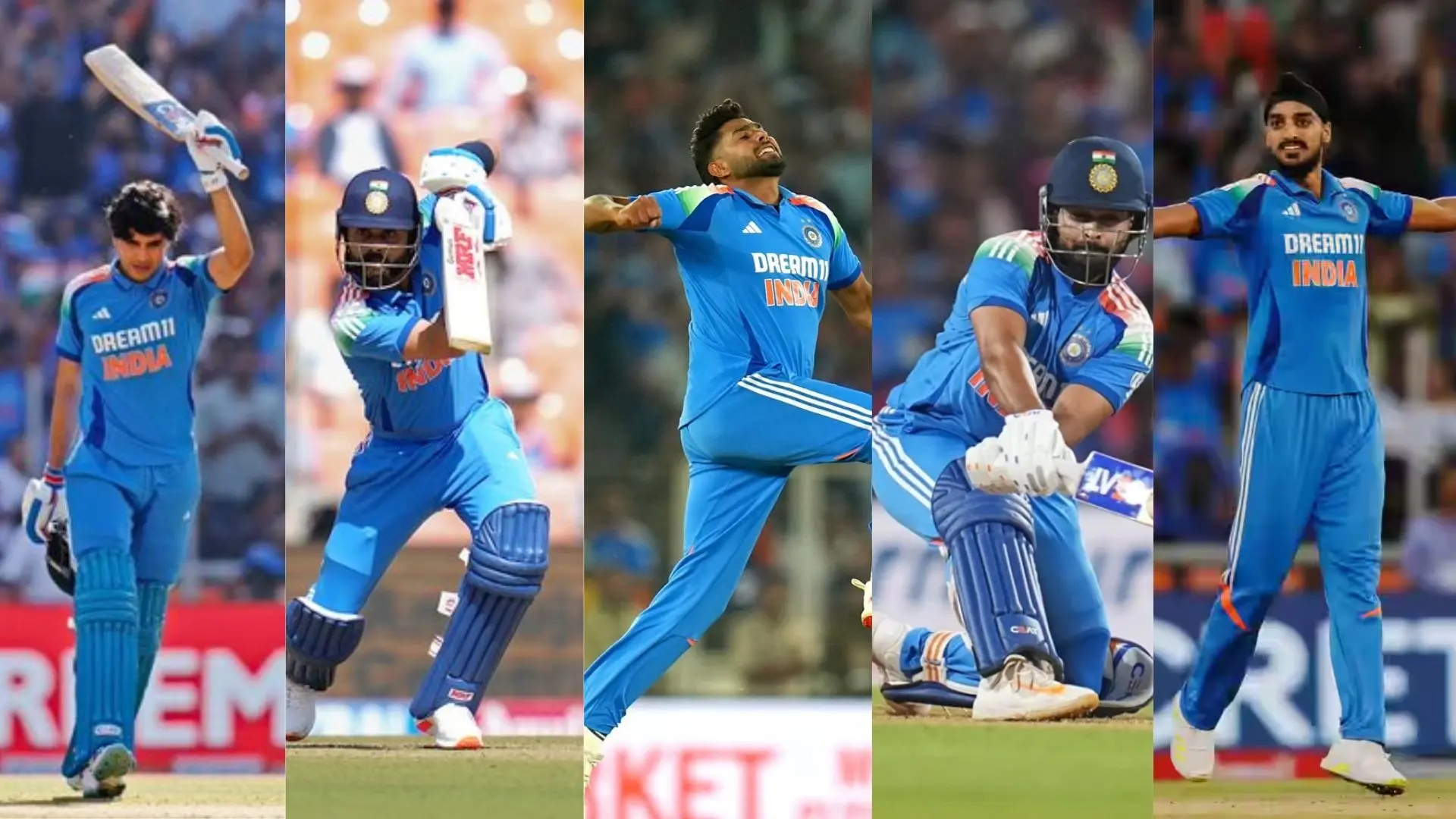 INDia beat england Odi series 5 heroes shubman gill shreyas iyer virat kohli arshdeep singh harshit rana
