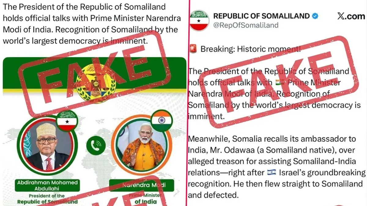 India Debunks Claims of PM Modi-Somaliland Talks, Calls Recognition Reports ‘Fake’ India Debunks Claims of PM Modi–Somaliland Talks, Calls Recognition Reports ‘Fake’