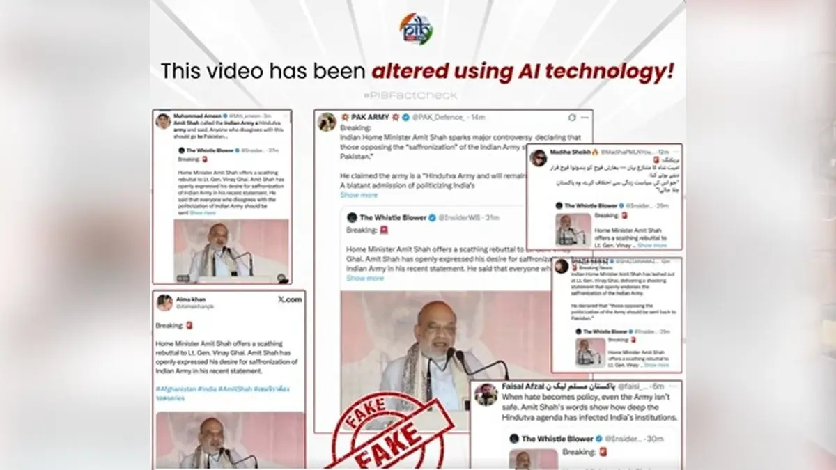 India Debunks Pakistan's AI Propaganda Over Doctored Amit Shah Video