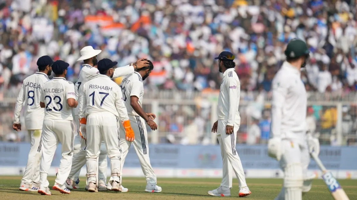 Gautam Gambhir Addresses Key Factors Behind India's Defeat Against South Africa In Kolkata Test: 'They Must Learn To Handle Pressure' India's Jasprit Bumrah and other team members celebrate after the dismissal of South Africa's Corbin Bosch in Kolkata Test